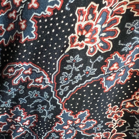 Loft Ruffle Black and Brown Floral Print Mini Dress Perfect for Fall Size Med - Picture 8 of 9